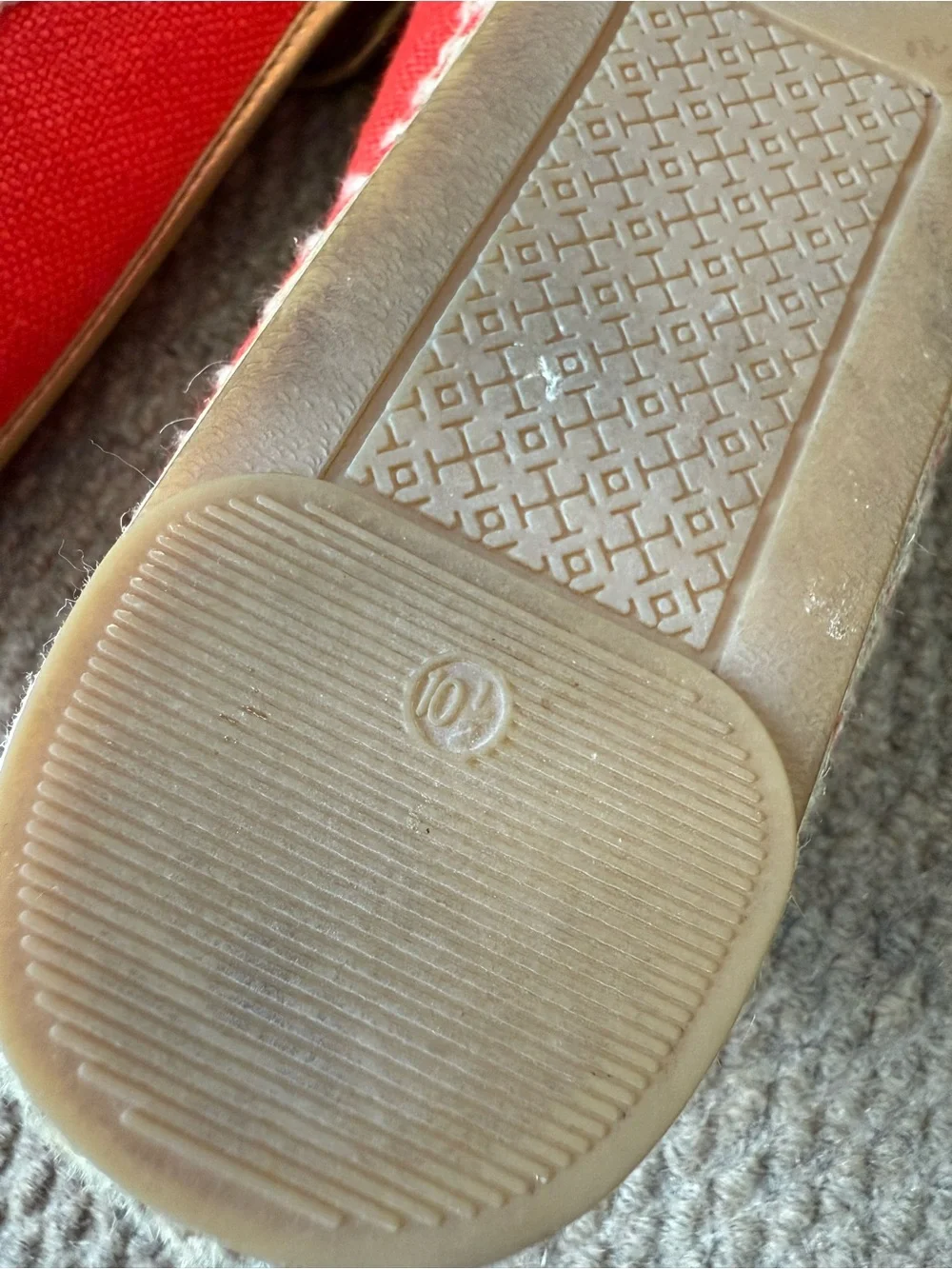 Tory Burch Coco Coconut Cocktail Canvas Espadrilles Flats Women’s Size 10.5 EUC